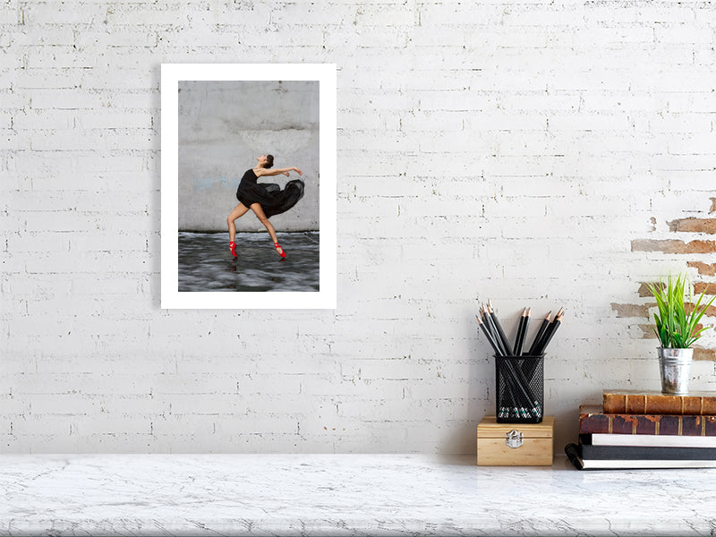 Unframed fine art print of "Arching Elegance", showcasing the beauty of dance with fluid motion and strength. Printed on archival Hahnemühle Photo Rag 308gsm paper.