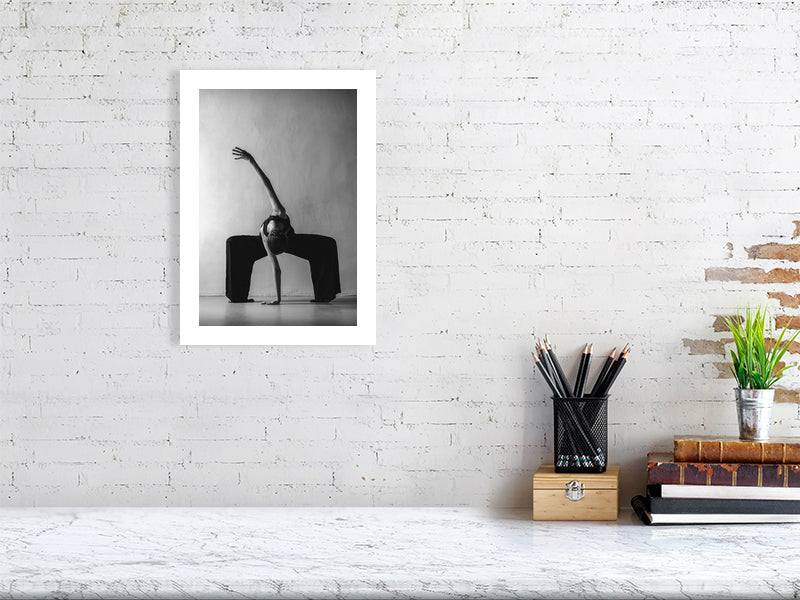 Unframed fine art print of "Harmonic Tension", highlighting expressive motion with striking contrast and depth.