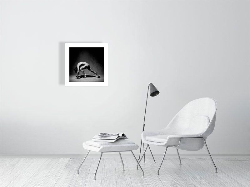 Unframed fine art print of "Male Arcadia," a high-contrast fine art nude image printed on Hahnemühle museum-grade paper, designed for timeless collector appeal.