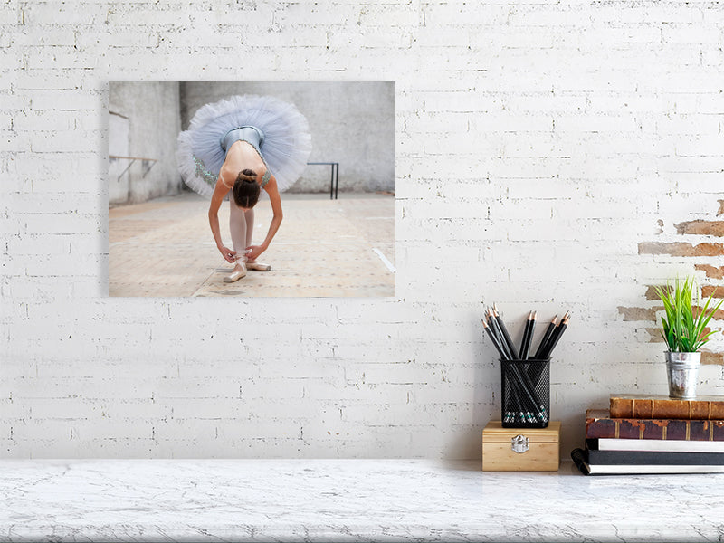Unframed fine art print of "Pointe Rituals," capturing the timeless elegance of ballet.