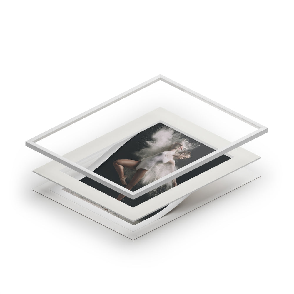 White Butterfly - Fine Art Print (Passepartout Paper Frame)