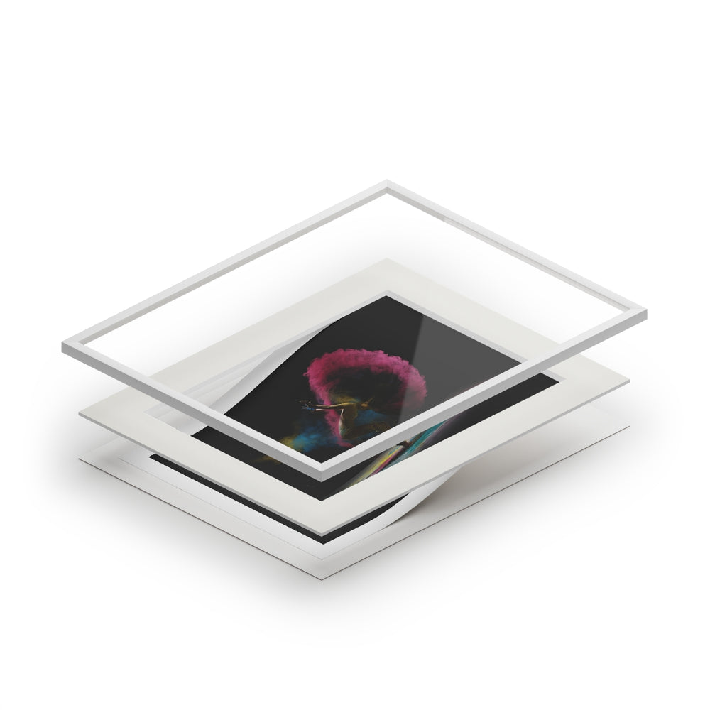 Night Butterfly - Fine Art Print (Passepartout Paper Frame)