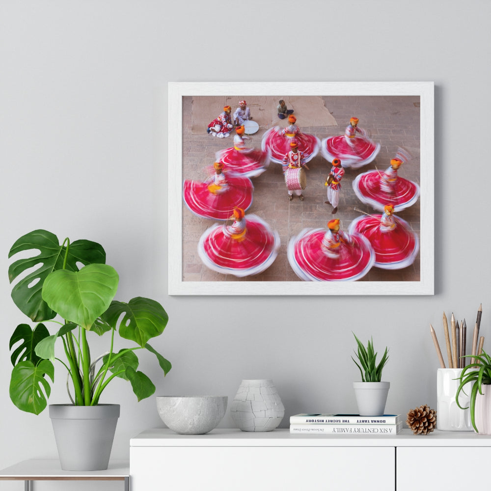 Spin Indian Dance - Framed Print
