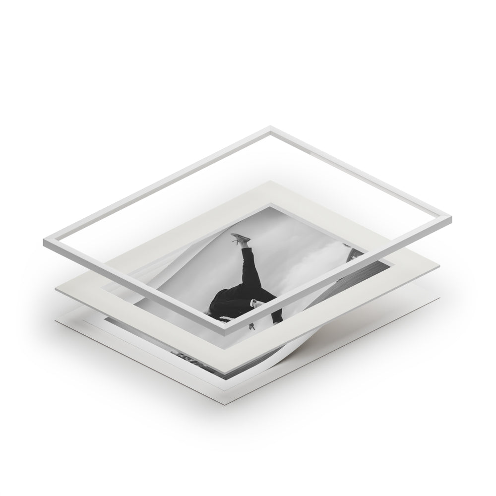 Dancing on the bridge - Fine Art Print (Passepartout Paper Frame)