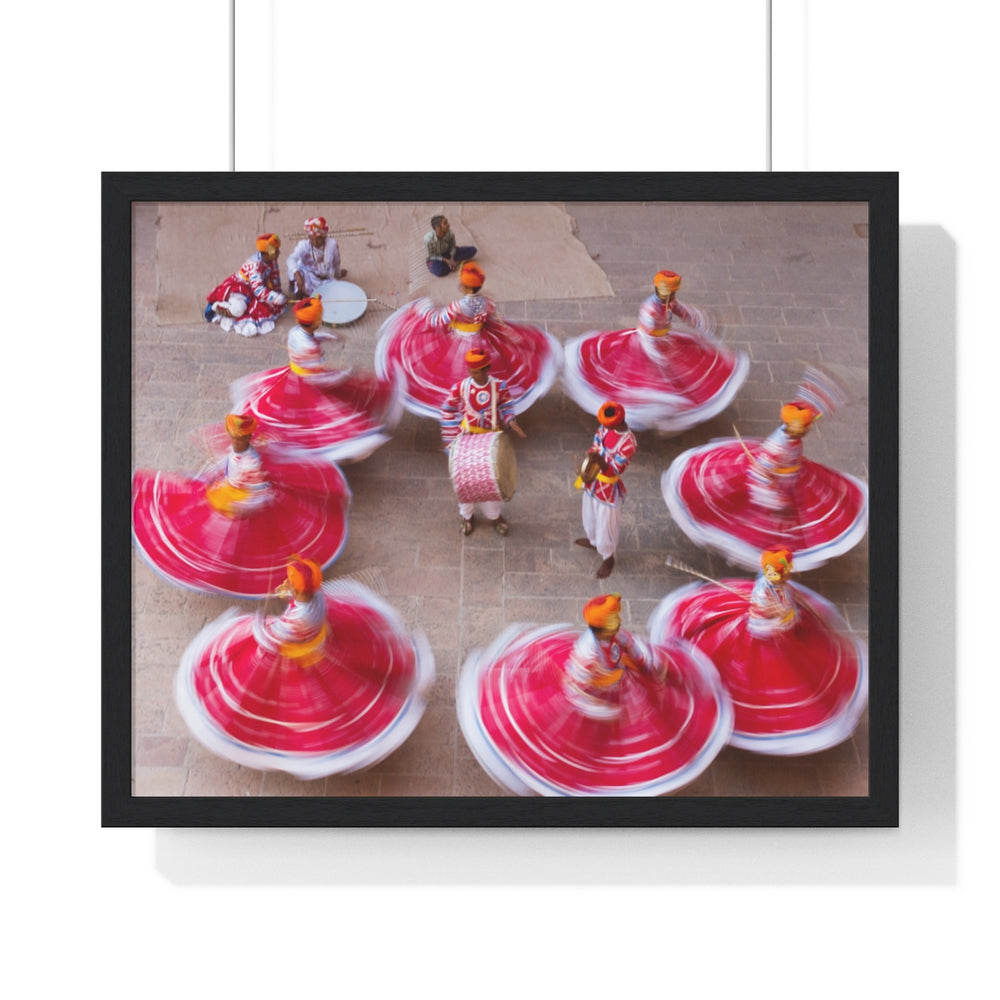 Spin Indian Dance - Framed Print