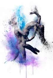 Synthesis’ by David Perkins – vibrant dance art print featuring dynamic colors and movement, available at Dance Artworks Gallery.