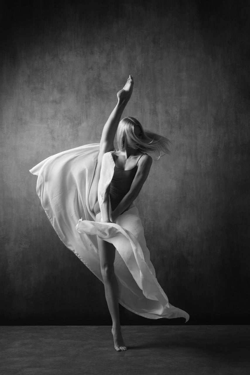 Wind' by Natalya Sleta – Black-and-White Dance Photography