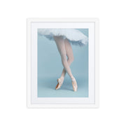 Delicate Rise — cropped fine art photograph of a dancer in fourth position en pointe, tutu hem visible. Sunday Feature series, Dance Artworks Gallery.
