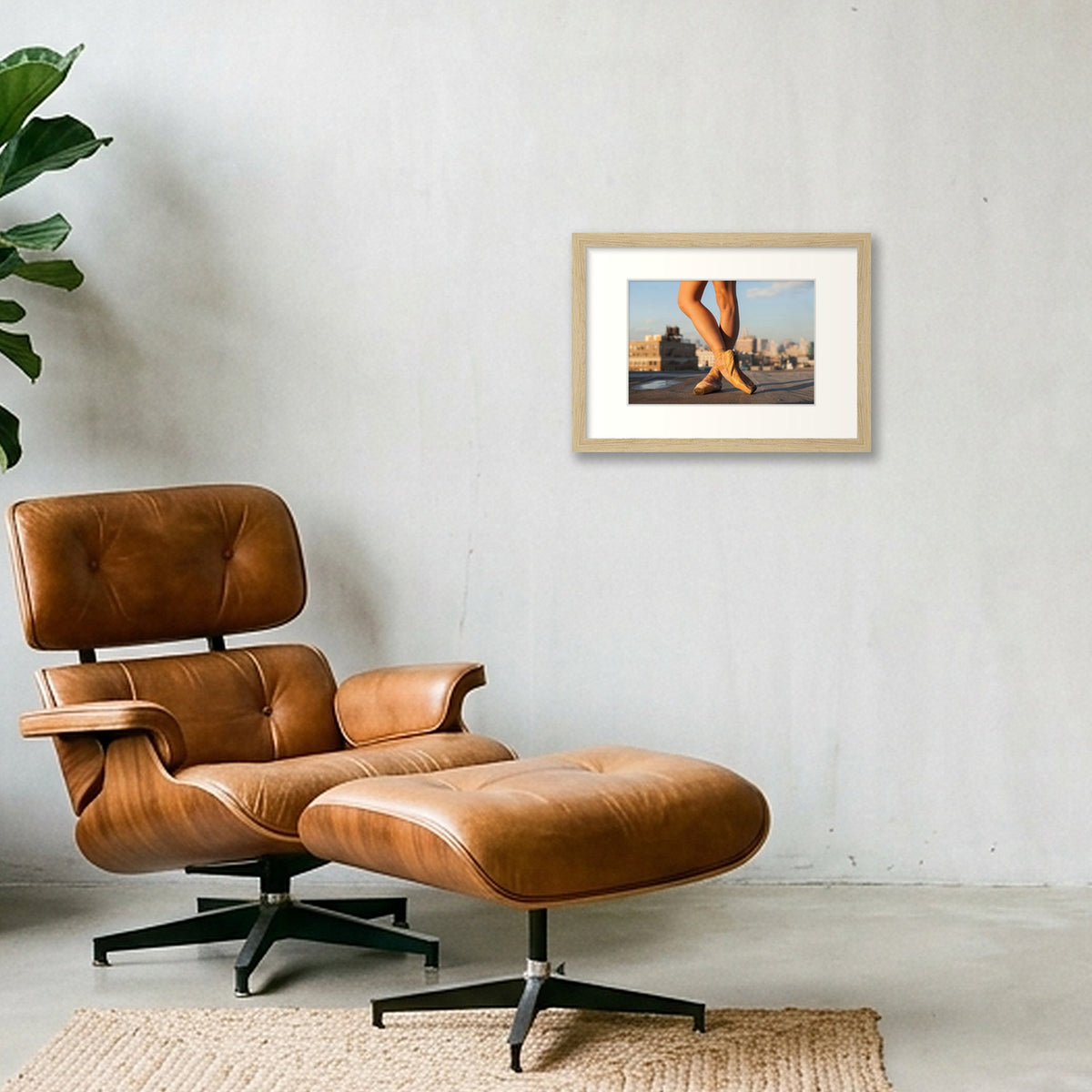 Urban En Pointe | Dance-Art Premium Framed Print #23G — A4 (30×21cm, 12×8") Oak Frame