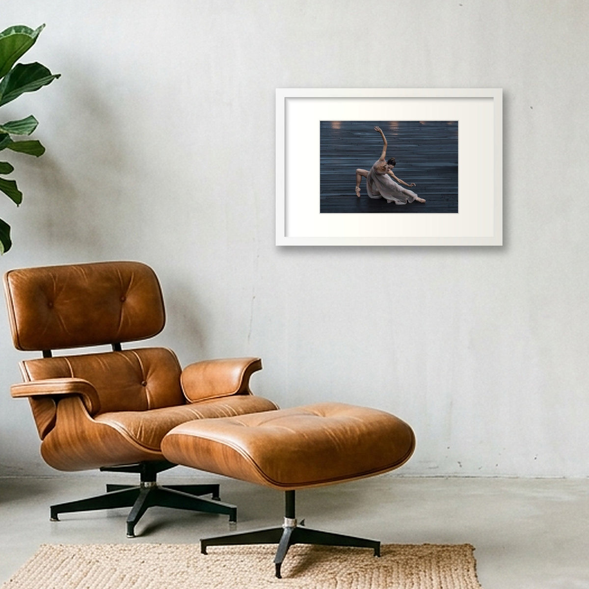 Boardwalk Ballet | Dance-Art Premium Framed Print #33G — 45×30cm, 18×12" White Frame