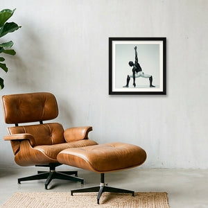Élan Structuré | Premium Fine Art Dance Framed Print #45G — 30×30cm, 12×12" Black Frame