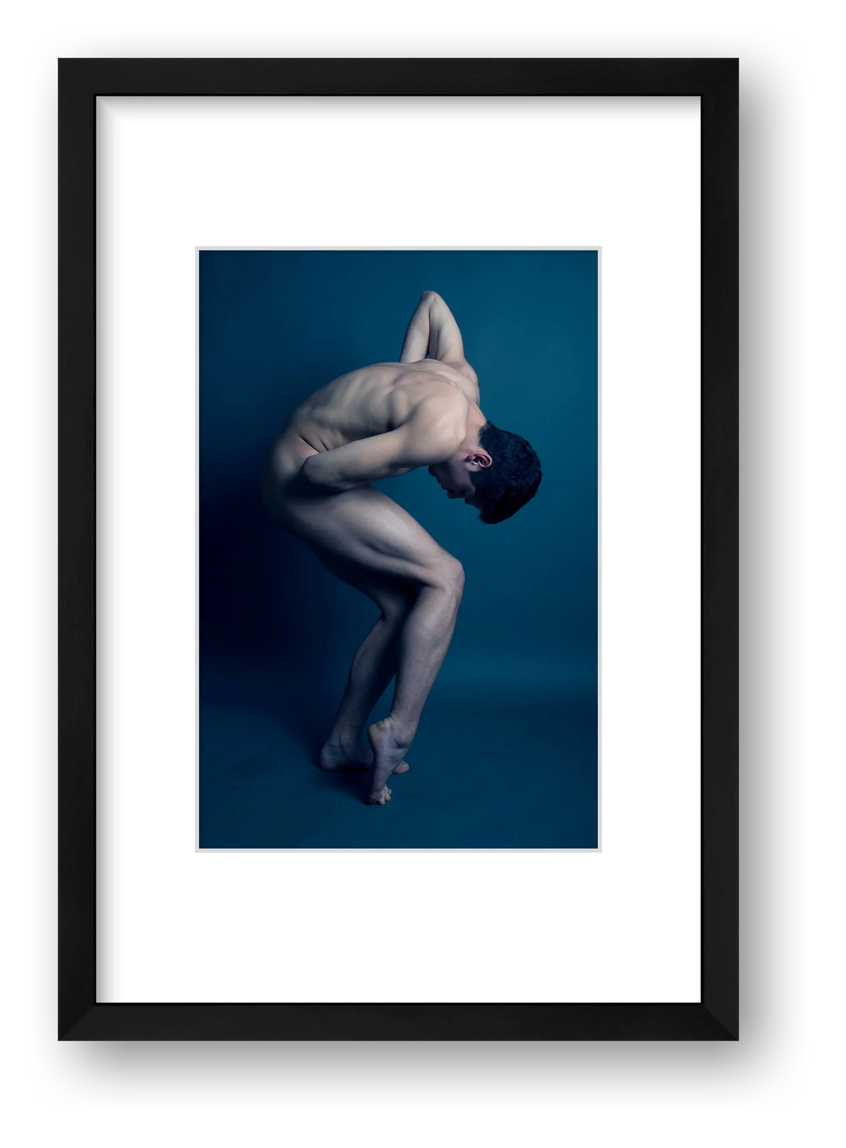 Blue Quietude | Dance-Art Premium Framed Print #36G — framed
