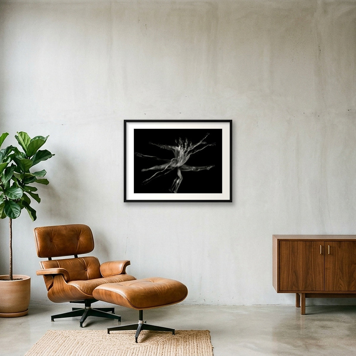 Kinetic Energy | Dance-Art Premium Framed Print #34G — 80×60cm, 31×24" Black Frame