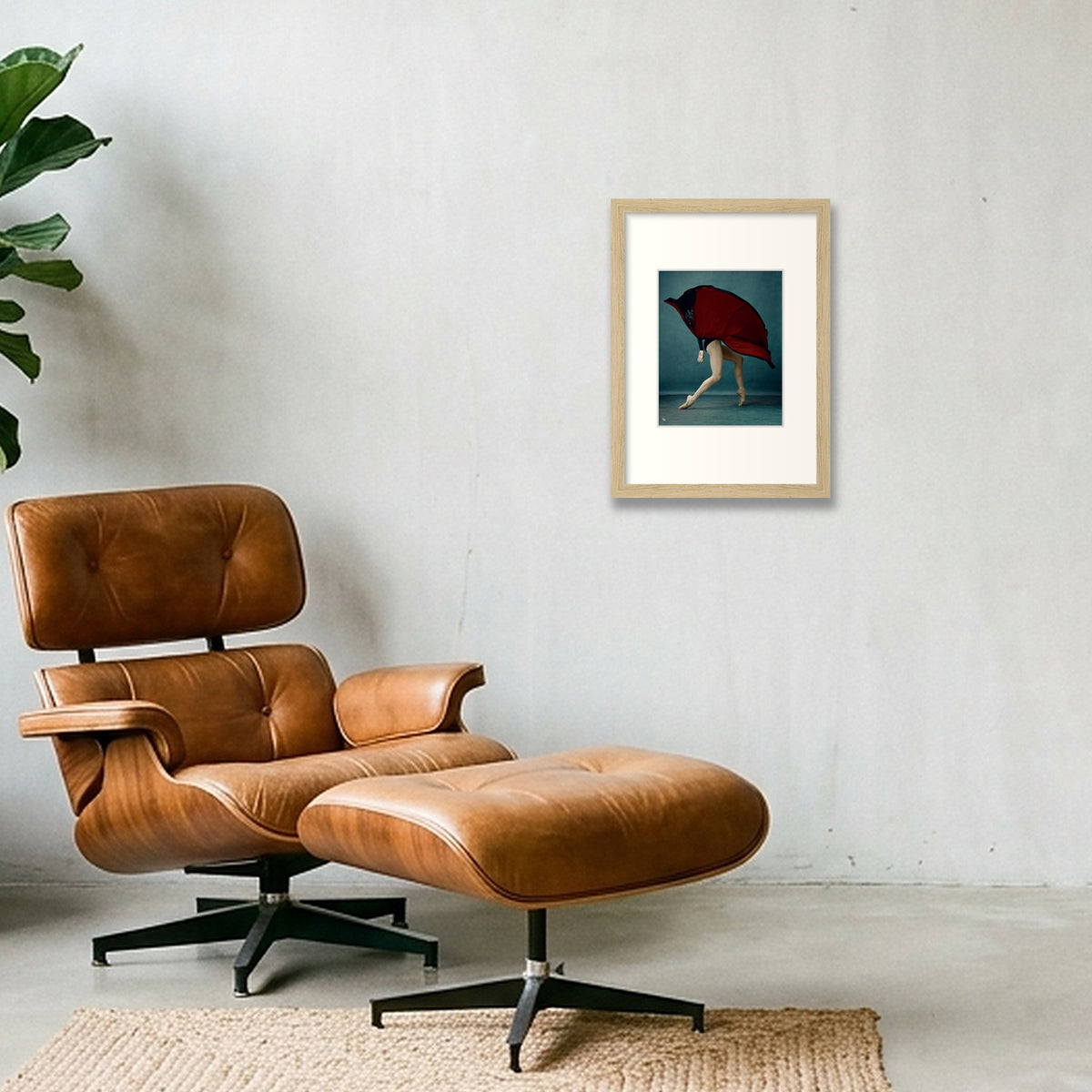 Red Skirt by Sasha Onyshchenko | Gallery Framed Photograph — A4 (21×30cm, 8×12") Oak Frame