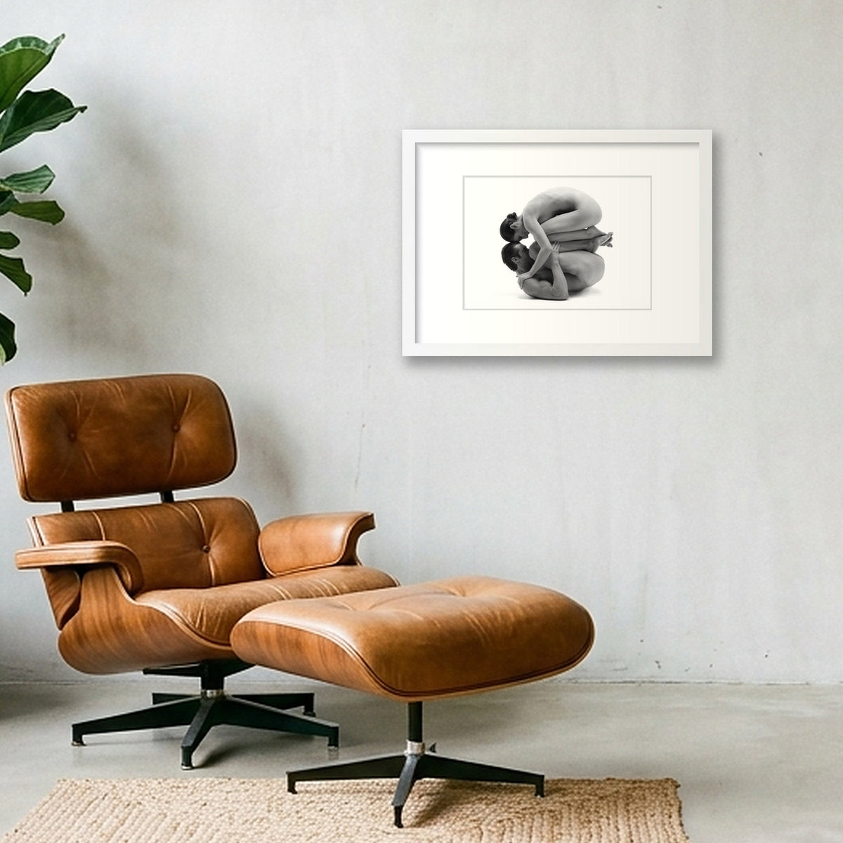Anatomy of Thought | Fine Art Nude Framed Print #41G — A3 (42×30cm, 17×12") White Frame