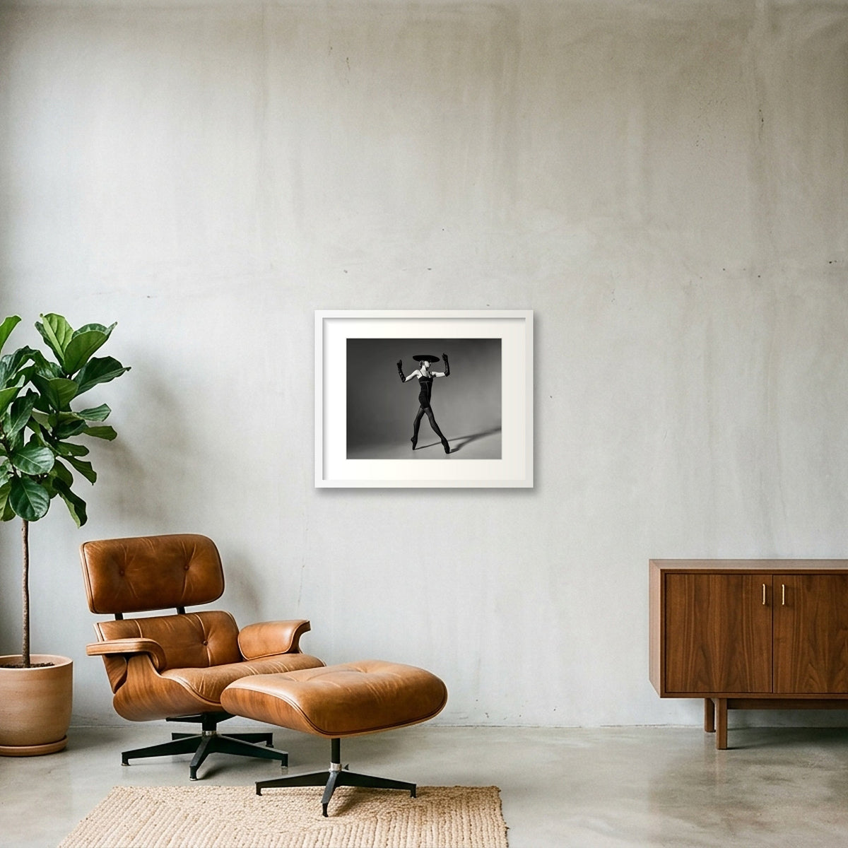 Eclipsed Elegance | Dance-Art Premium Framed Print #13G — 50×40cm, 20×16" White Frame