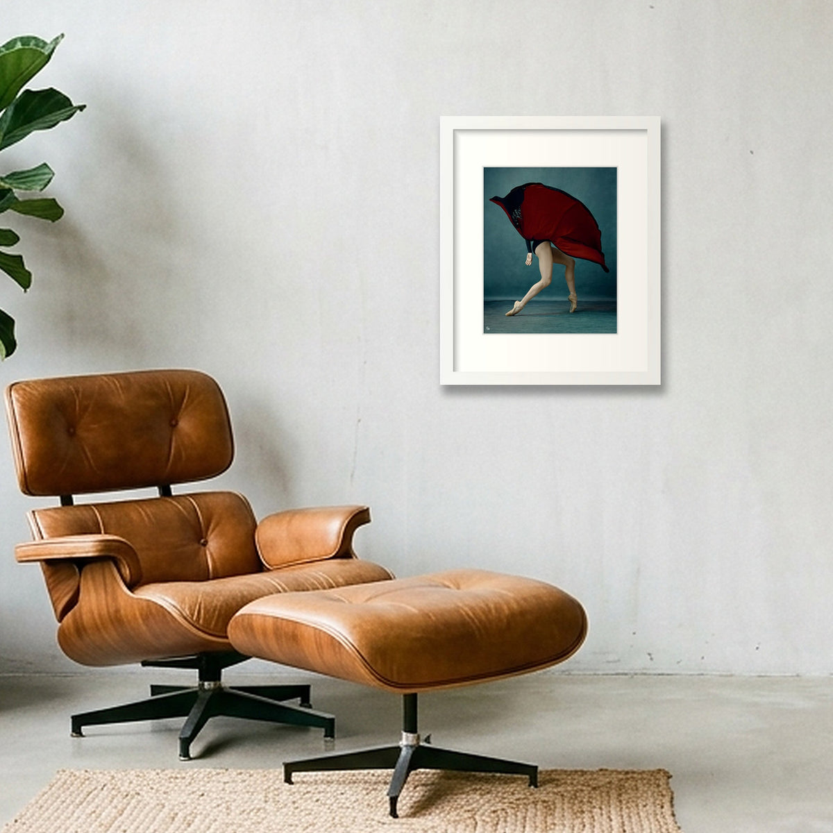 Red Skirt by Sasha Onyshchenko | Gallery Framed Photograph — 28×35cm, 11×14" White Frame