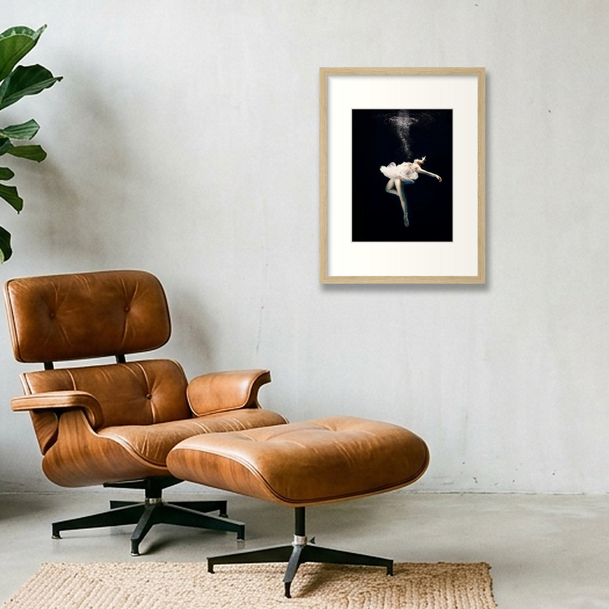 Ethereal Descent | Dance-Art Premium Print #11G — 30×40cm, 12×16" Oak Frame