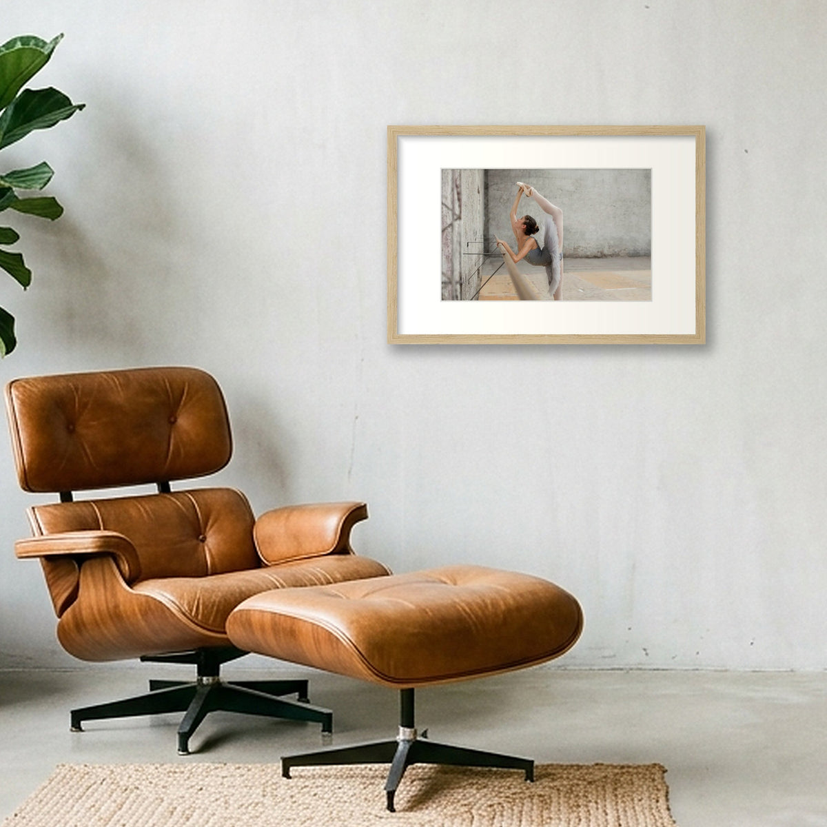 Ballet Serenity | Dance-Art Premium Framed Print #26G — 45×30cm, 18×12" Oak Frame