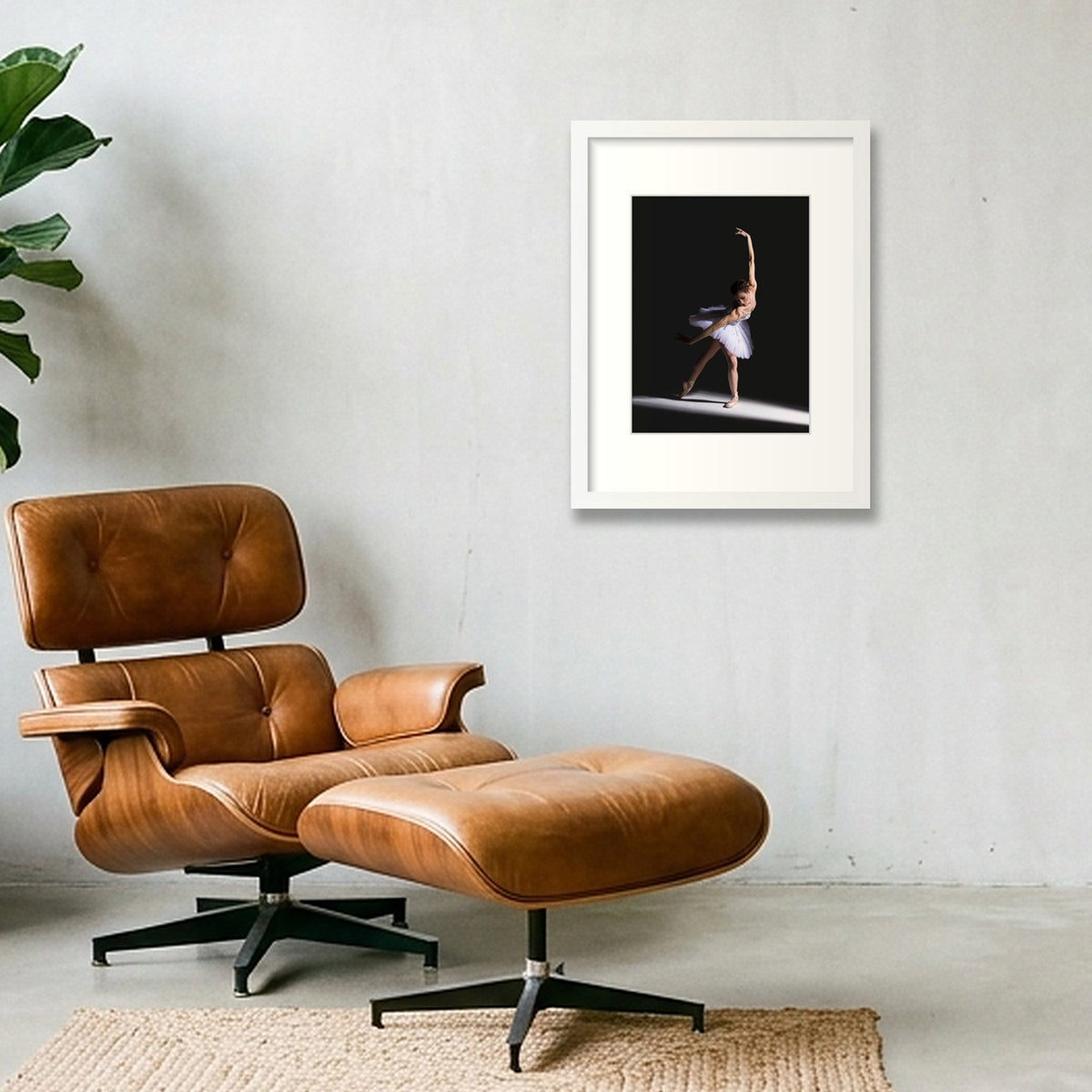 Nocturnal Ballet | Dance-Art Premium Framed Print #19G — 30×40cm, 12×16" White Frame
