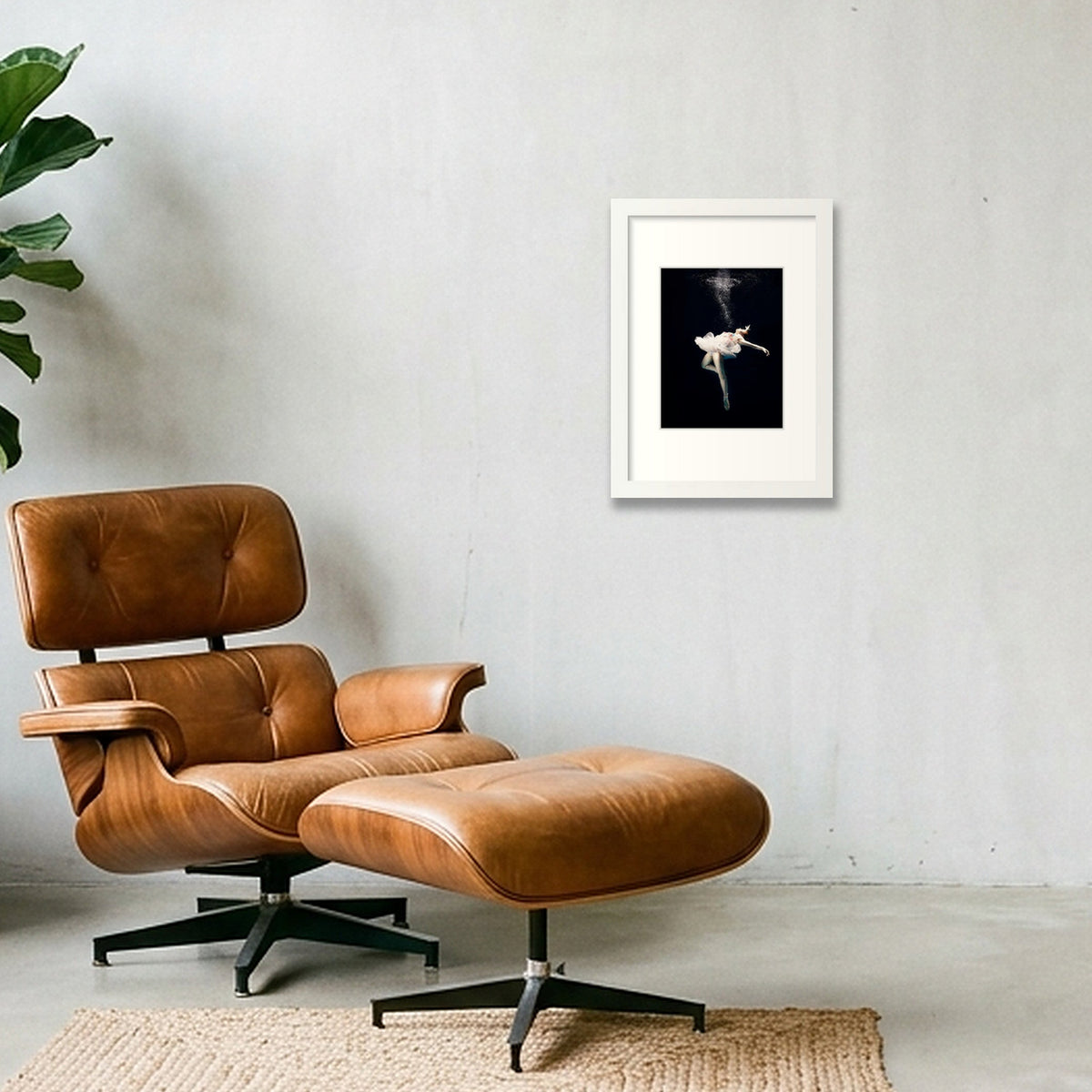 Ethereal Descent | Dance-Art Premium Print #11G — A4 (21×30cm, 8×12") White Frame