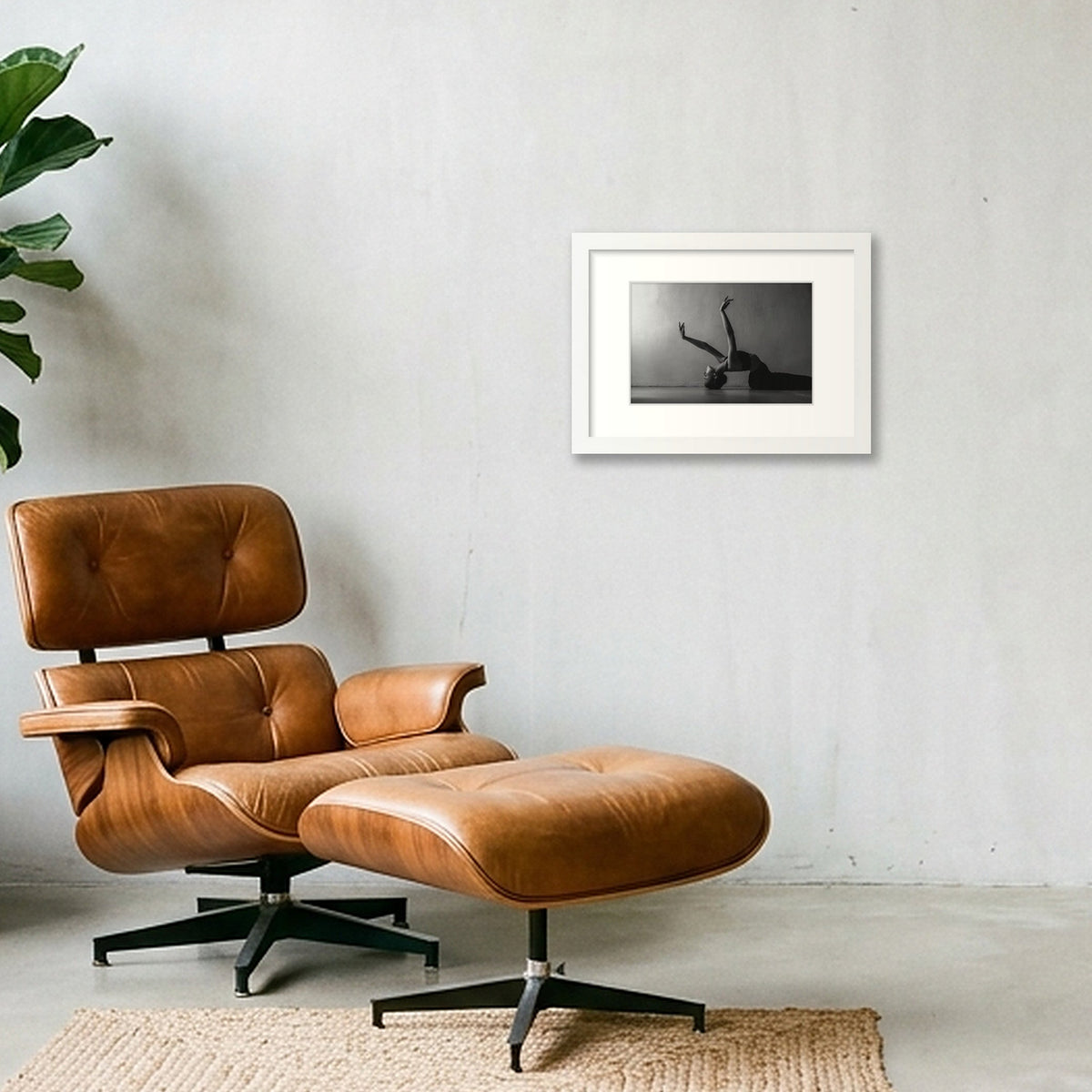 Choreographic Silence | Dance-Art Premium Framed Print #15G — A4 (30×21cm, 12×8") White Frame