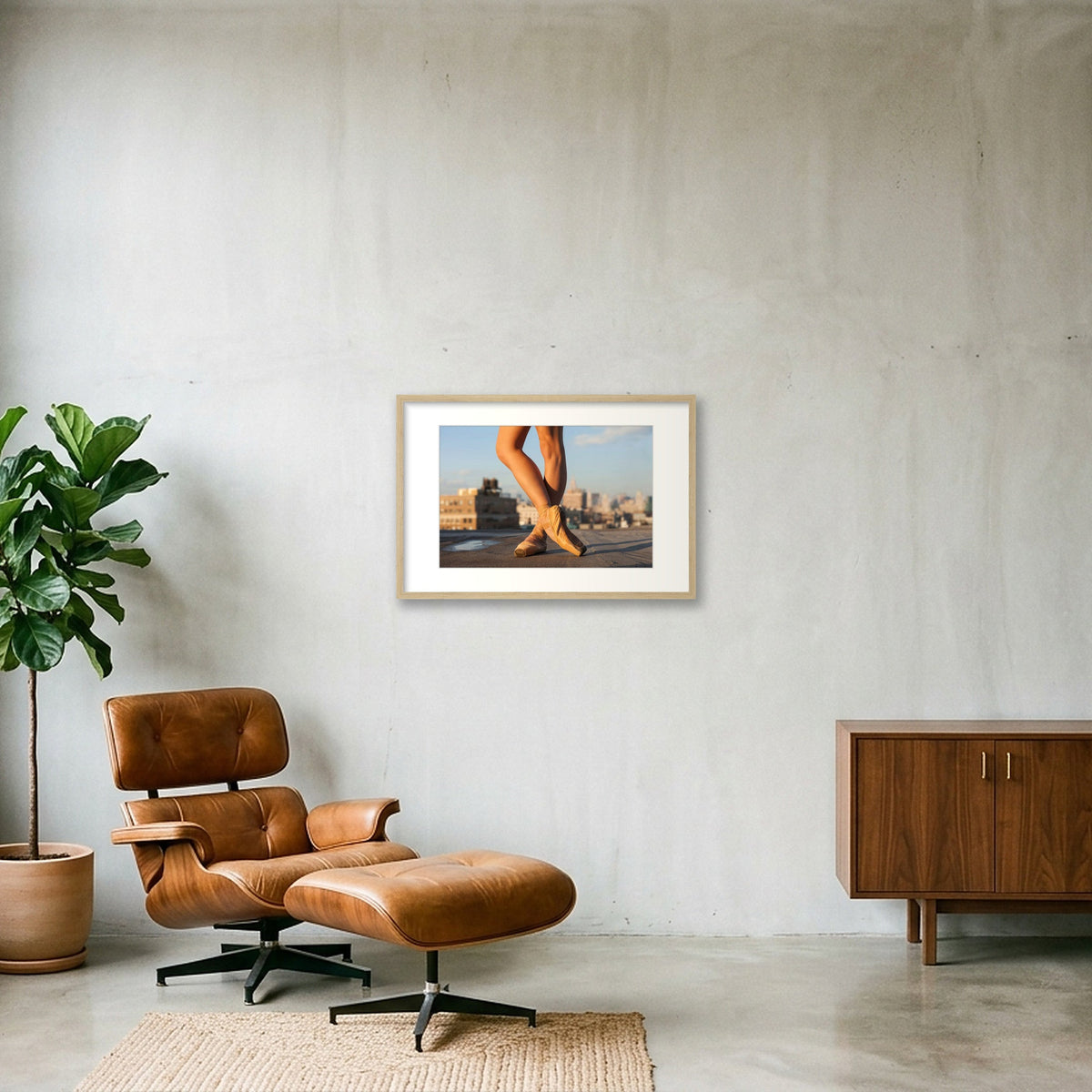 Urban En Pointe | Dance-Art Premium Framed Print #23G — 60×40cm, 24×16" Oak Frame