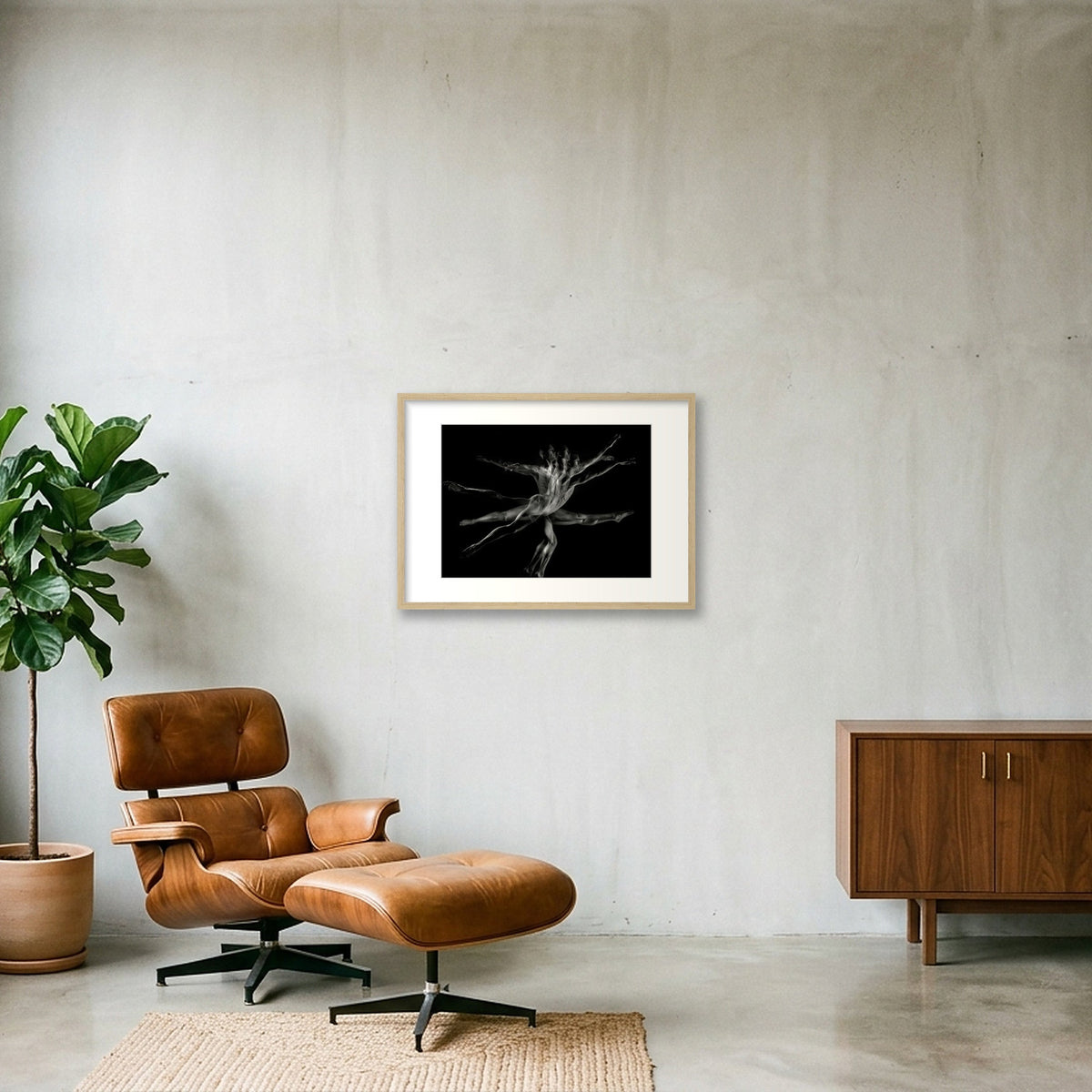 Kinetic Energy | Dance-Art Premium Framed Print #34G — 59×42cm, 23×17" Oak Frame