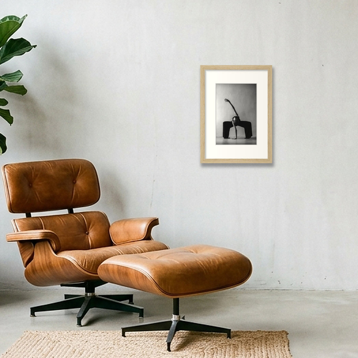 Harmonic Tension | Dance-Art Premium Framed Print #14G — A4 (21×30cm, 8×12") Oak Frame