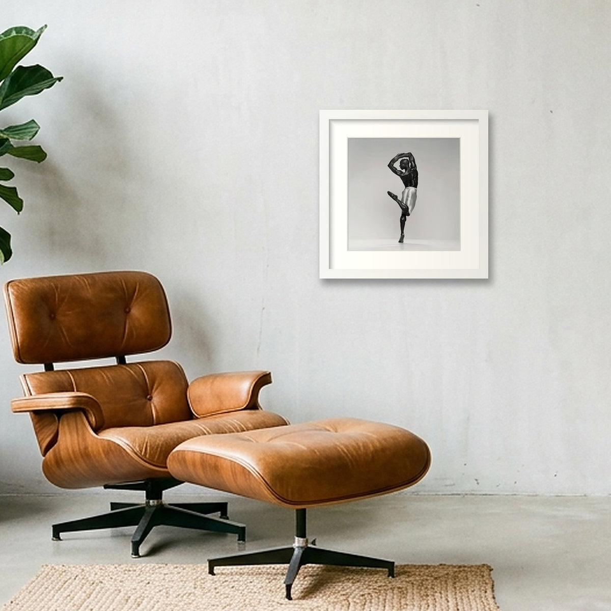 Élan Vivant | Premium Fine Art Dance Framed Print #44G — 30×30cm, 12×12" White Frame