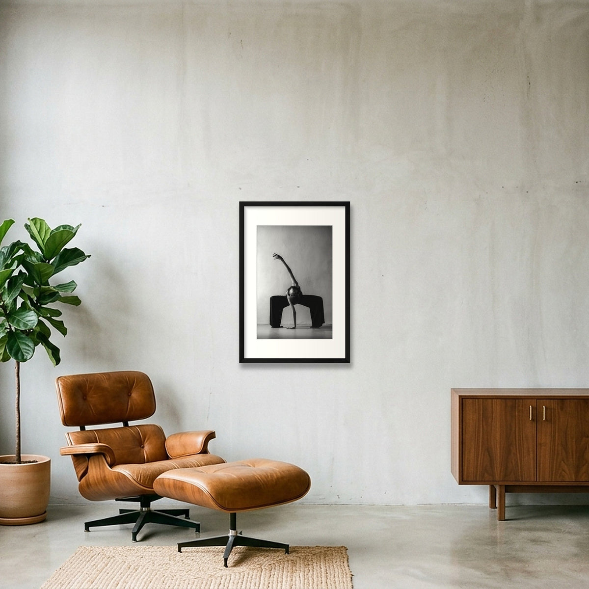 Harmonic Tension | Dance-Art Premium Framed Print #14G — 40×60cm, 16×24" Black Frame