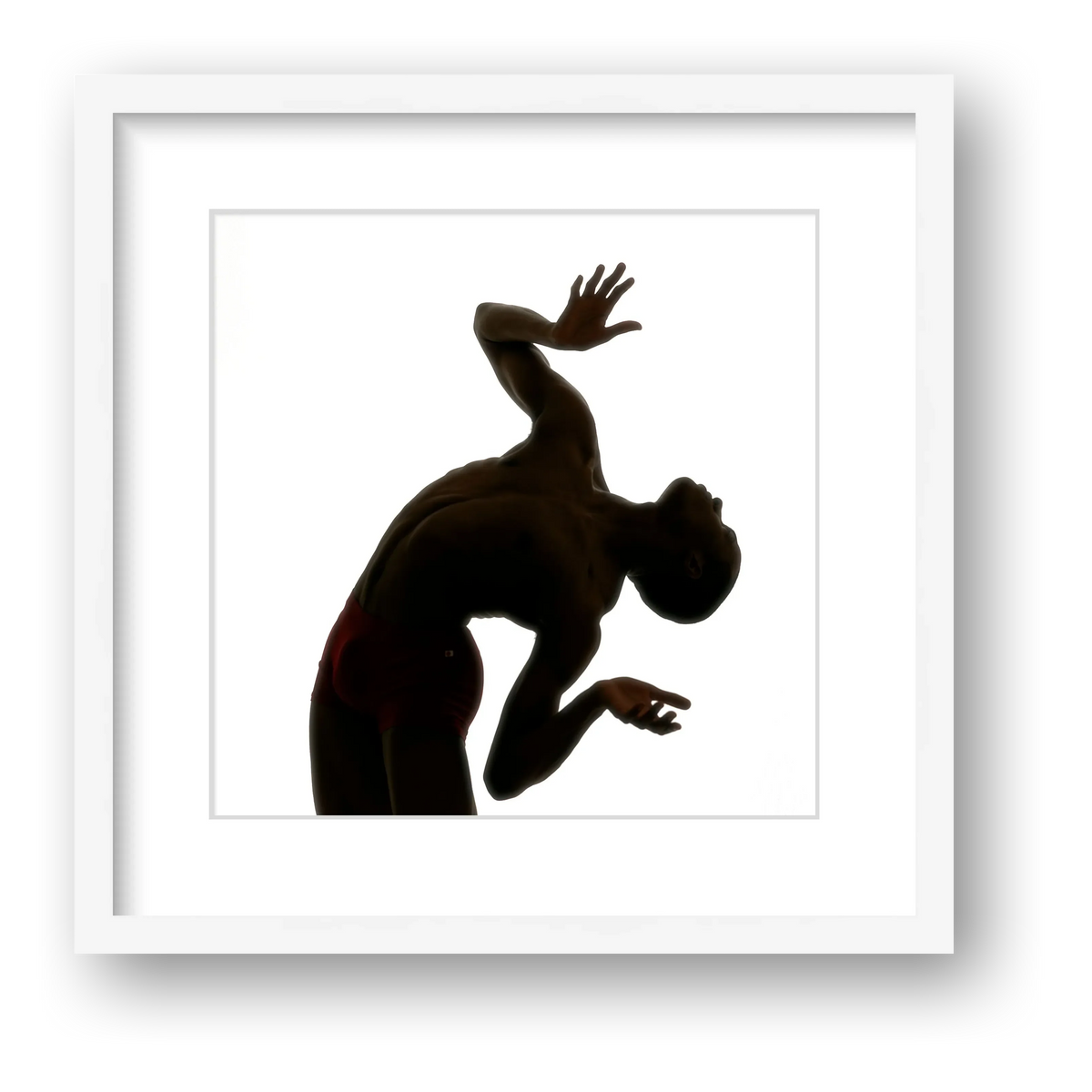 Male Dancer Silhouette | Dance-Art  Framed Print #8G — framed