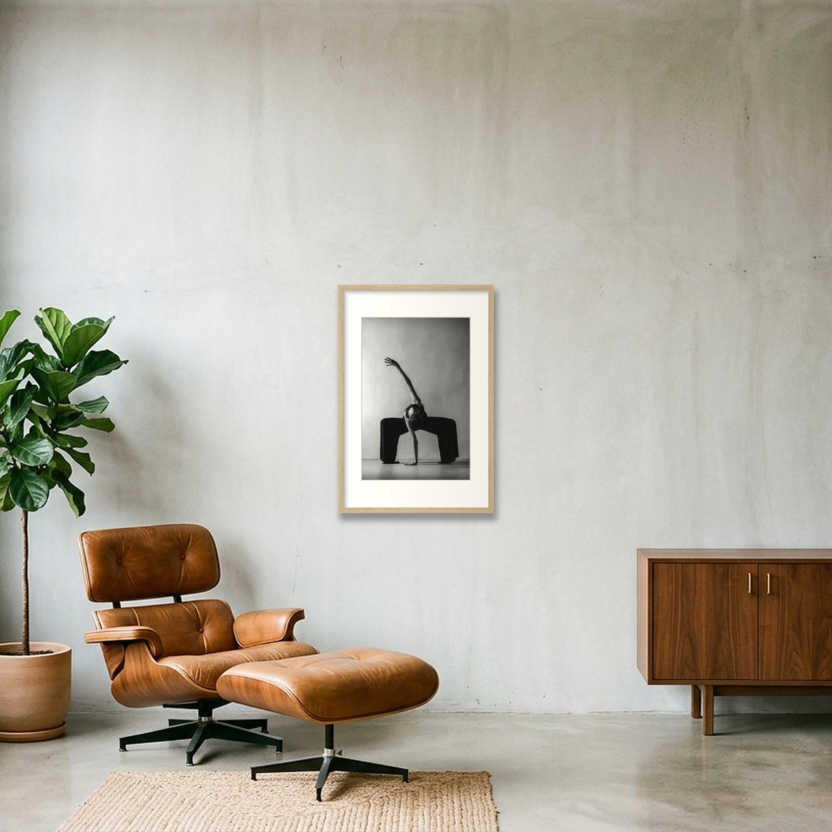 Harmonic Tension | Dance-Art Premium Framed Print #14G — 40×60cm, 16×24" Oak Frame