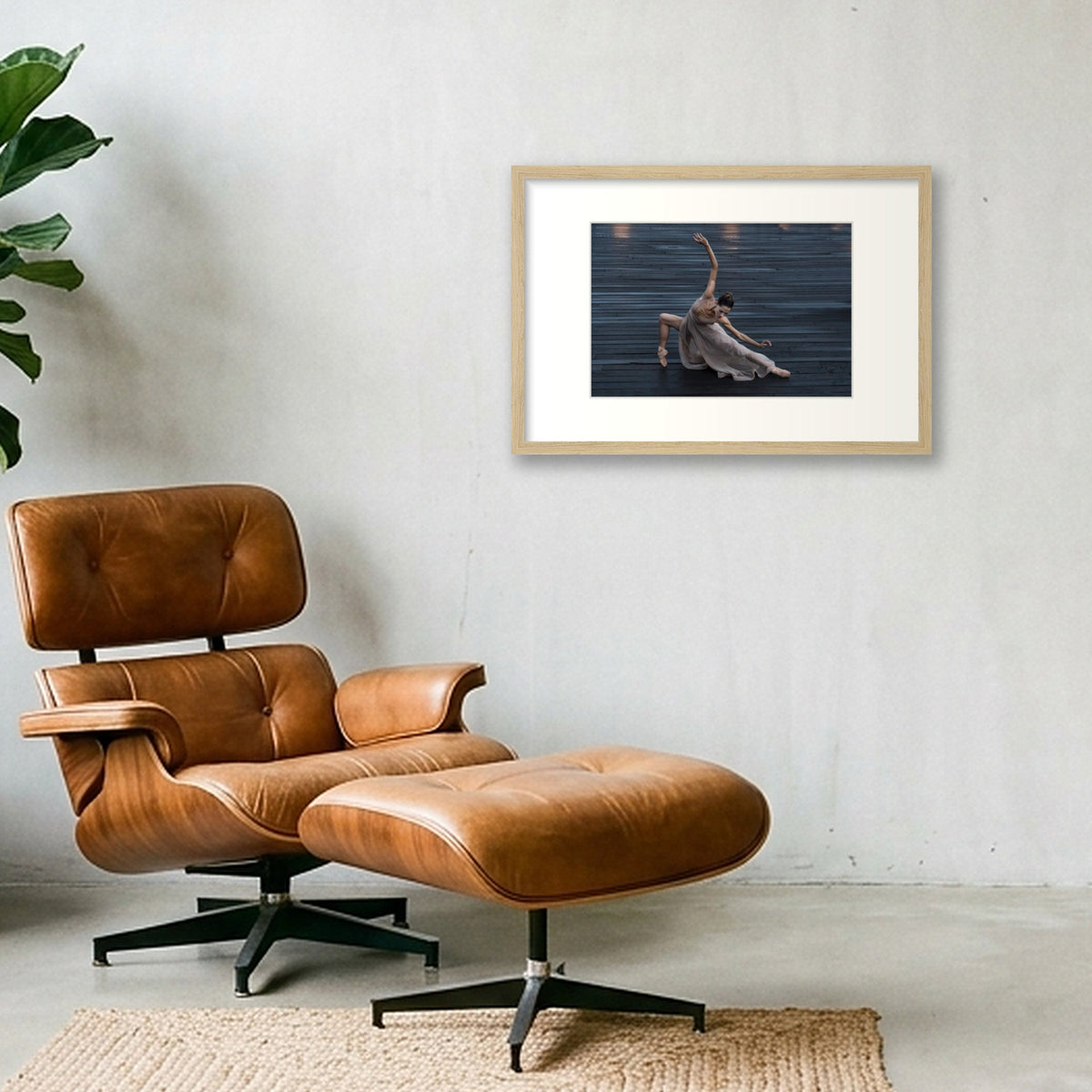 Boardwalk Ballet | Dance-Art Premium Framed Print #33G — 45×30cm, 18×12" Oak Frame