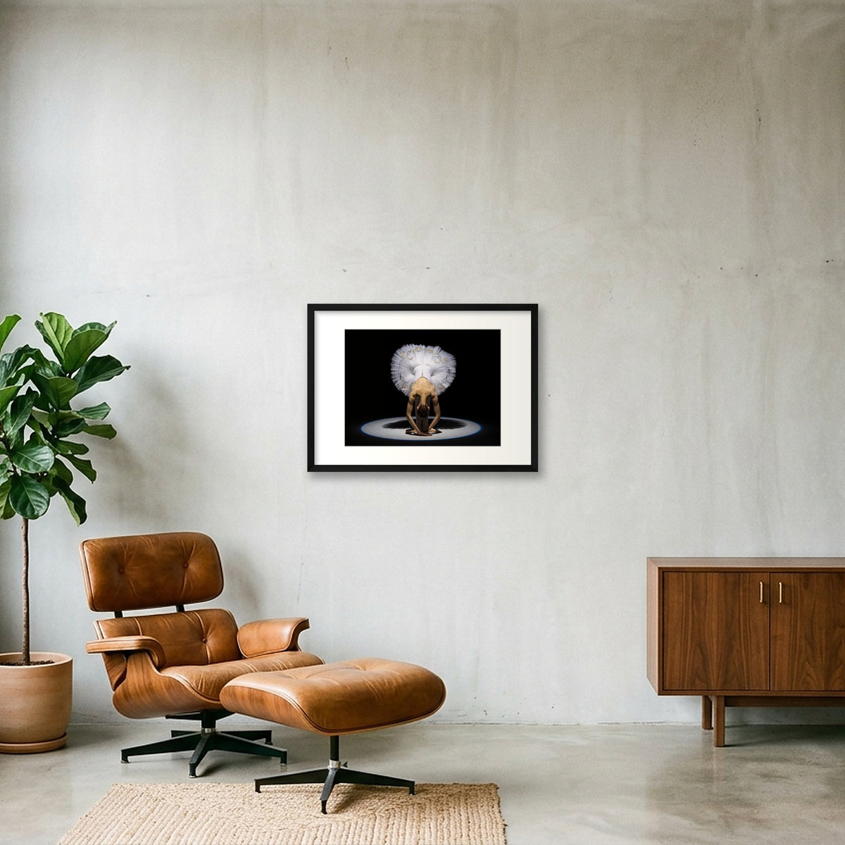 Moonlit Ballet | Dance-Art Premium Framed Print #20G — 59×42cm, 23×17" Black Frame