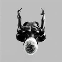 Symmetric overhead pose with arms lifted; axis held and balance secured in a calm, measured frame.