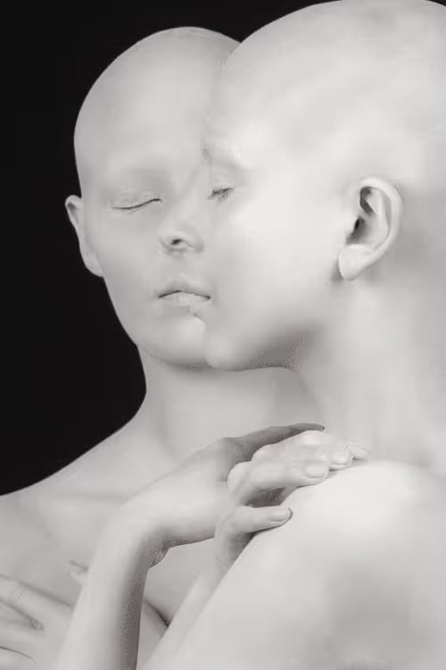 Fine art black-and-white portrait photograph by Rani Bruchstein, depicting a performer in a moment of stillness — part of the Performative Portraits series curated by Dance Artworks Gallery.