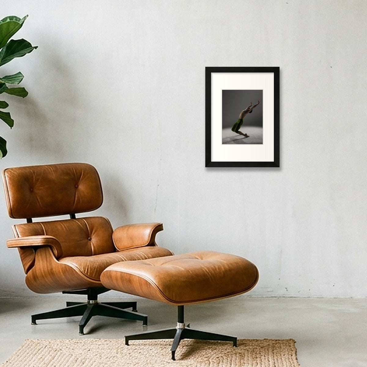 Gravity’s Embrace | Dance-Art Premium Framed Print #9G — A4 (21×30cm, 8×12") Black Frame