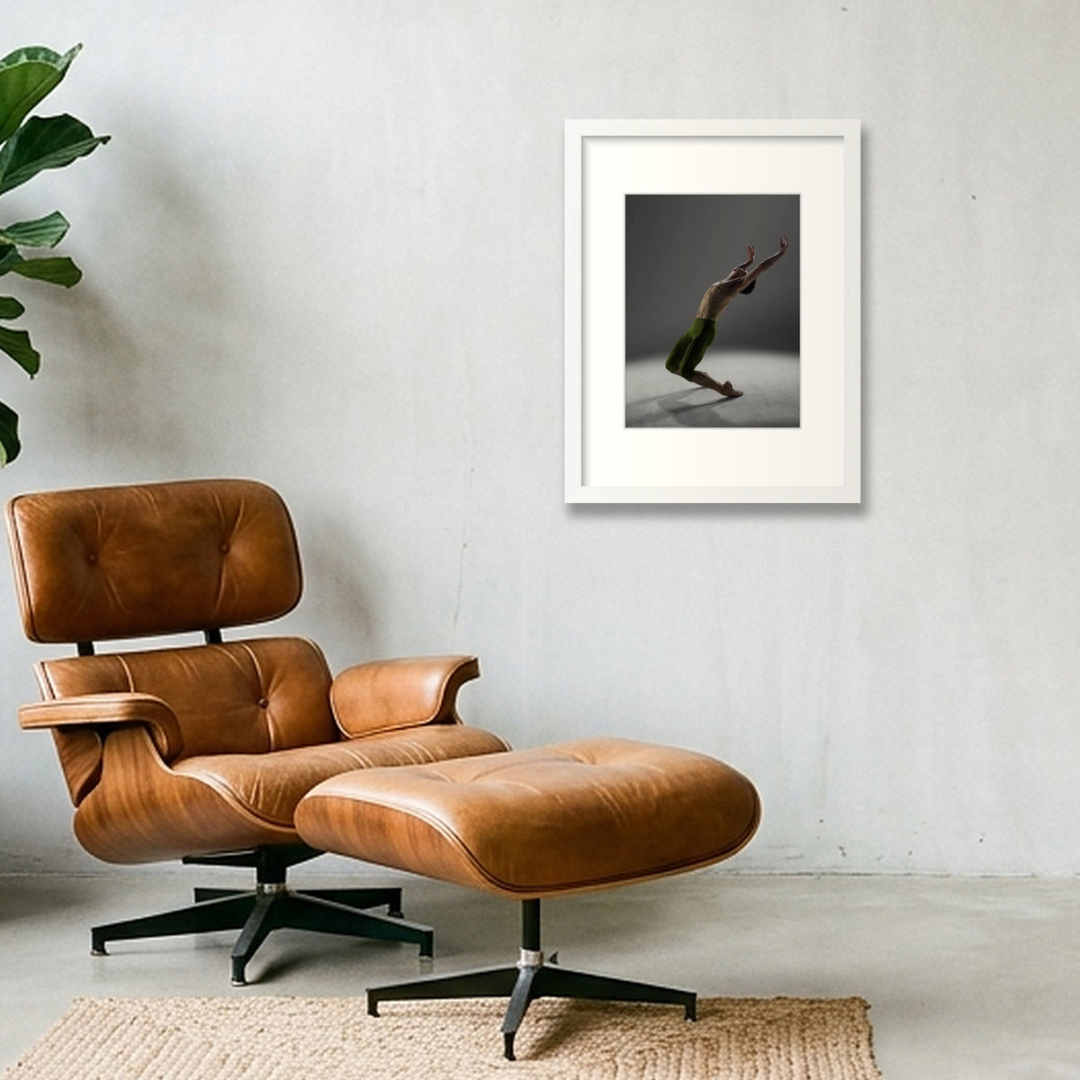 Gravity’s Embrace | Dance-Art Premium Framed Print #9G — 30×40cm, 12×16" White Frame