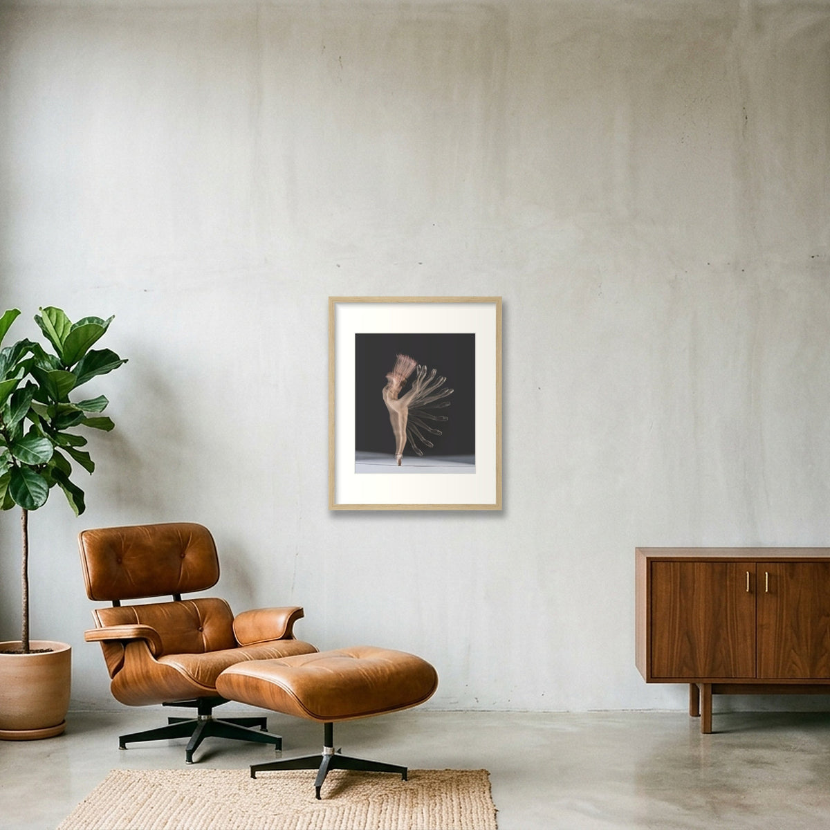 Haunting Arabesque | Dance-Art Premium Framed Print #24G — 40×50cm, 16×20" Oak Frame