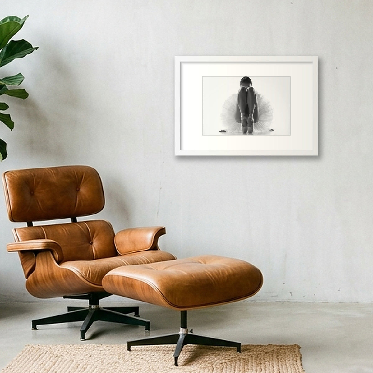 Ballet’s Silent Language | Dance-Art Premium Framed Print #4G — 45×30cm, 18×12" White Frame