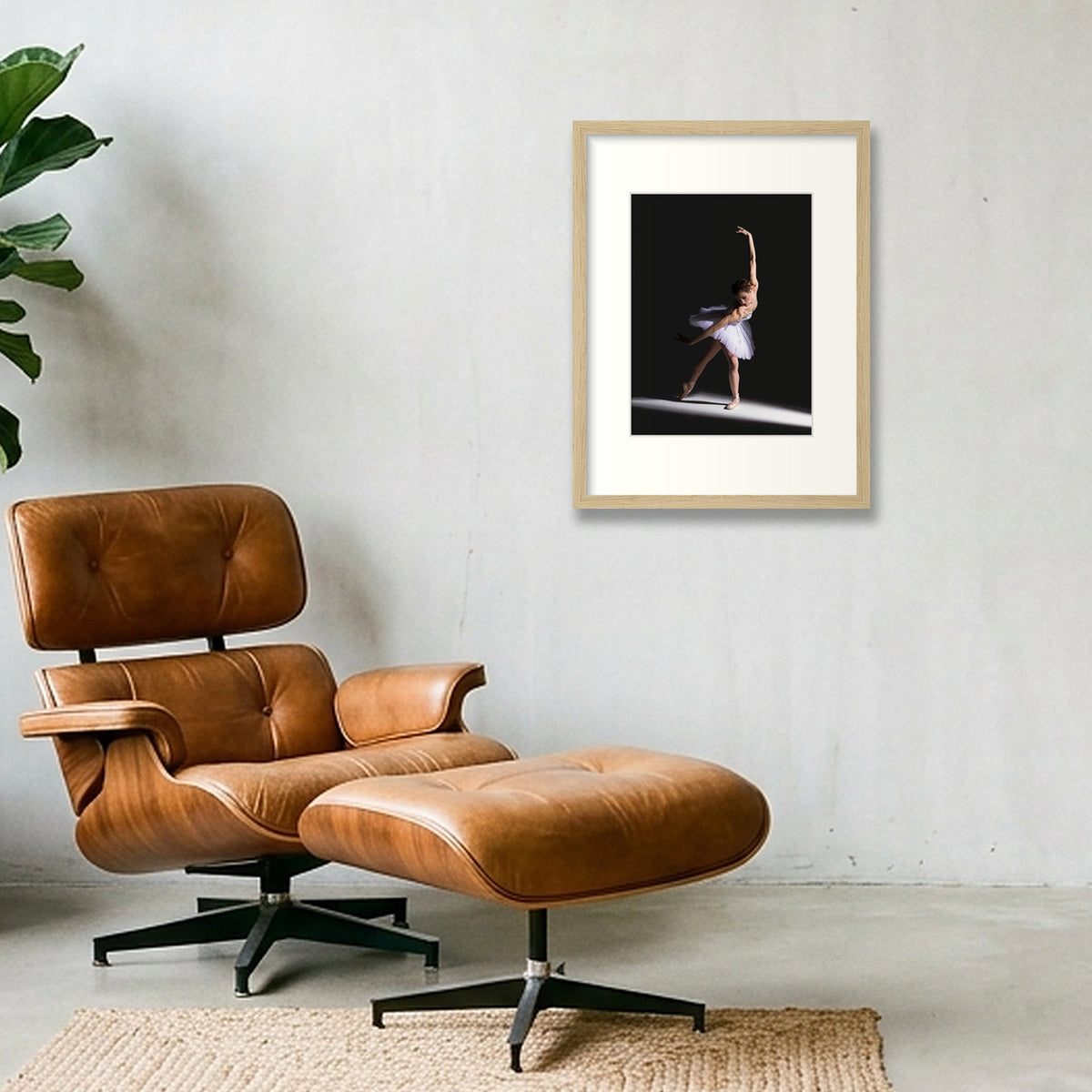 Nocturnal Ballet | Dance-Art Premium Framed Print #19G — 30×40cm, 12×16" Oak Frame