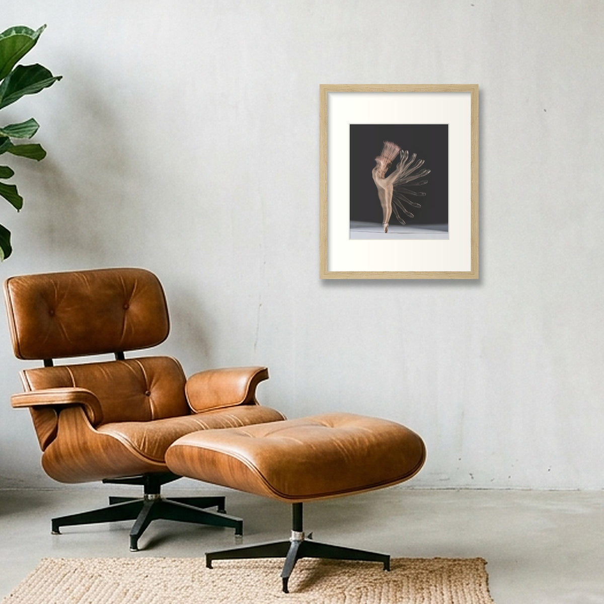 Haunting Arabesque | Dance-Art Premium Framed Print #24G — 28×35cm, 11×14" Oak Frame