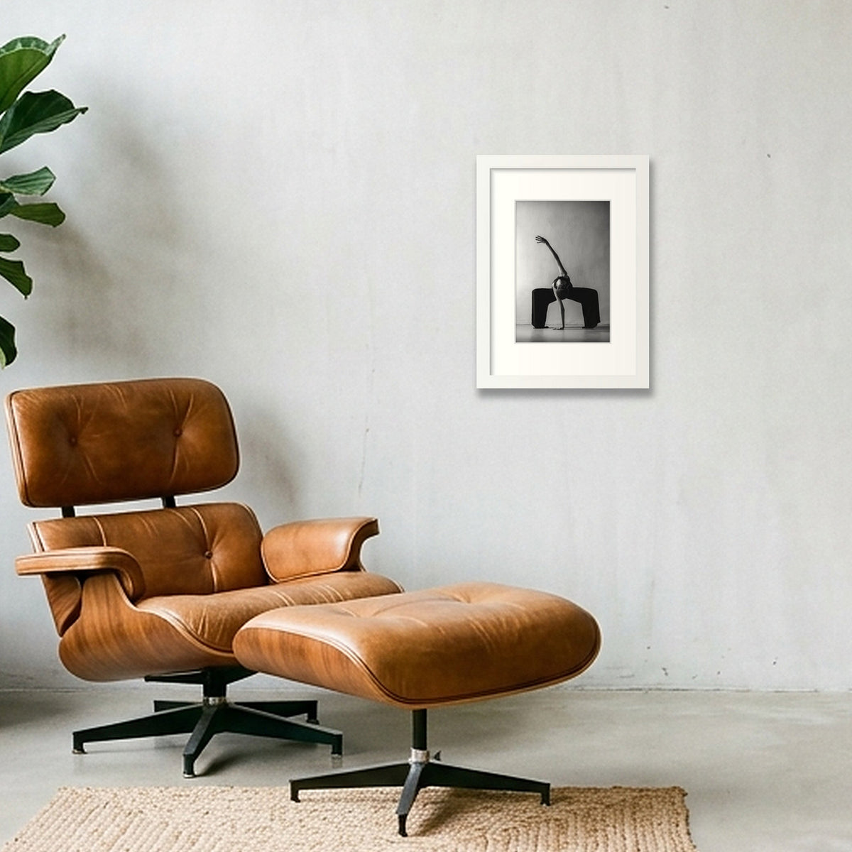 Harmonic Tension | Dance-Art Premium Framed Print #14G — A4 (21×30cm, 8×12") White Frame