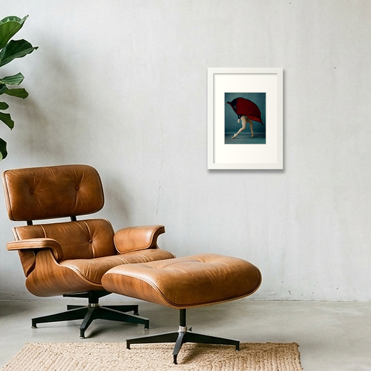 Red Skirt by Sasha Onyshchenko | Gallery Framed Photograph — A4 (21×30cm, 8×12") White Frame