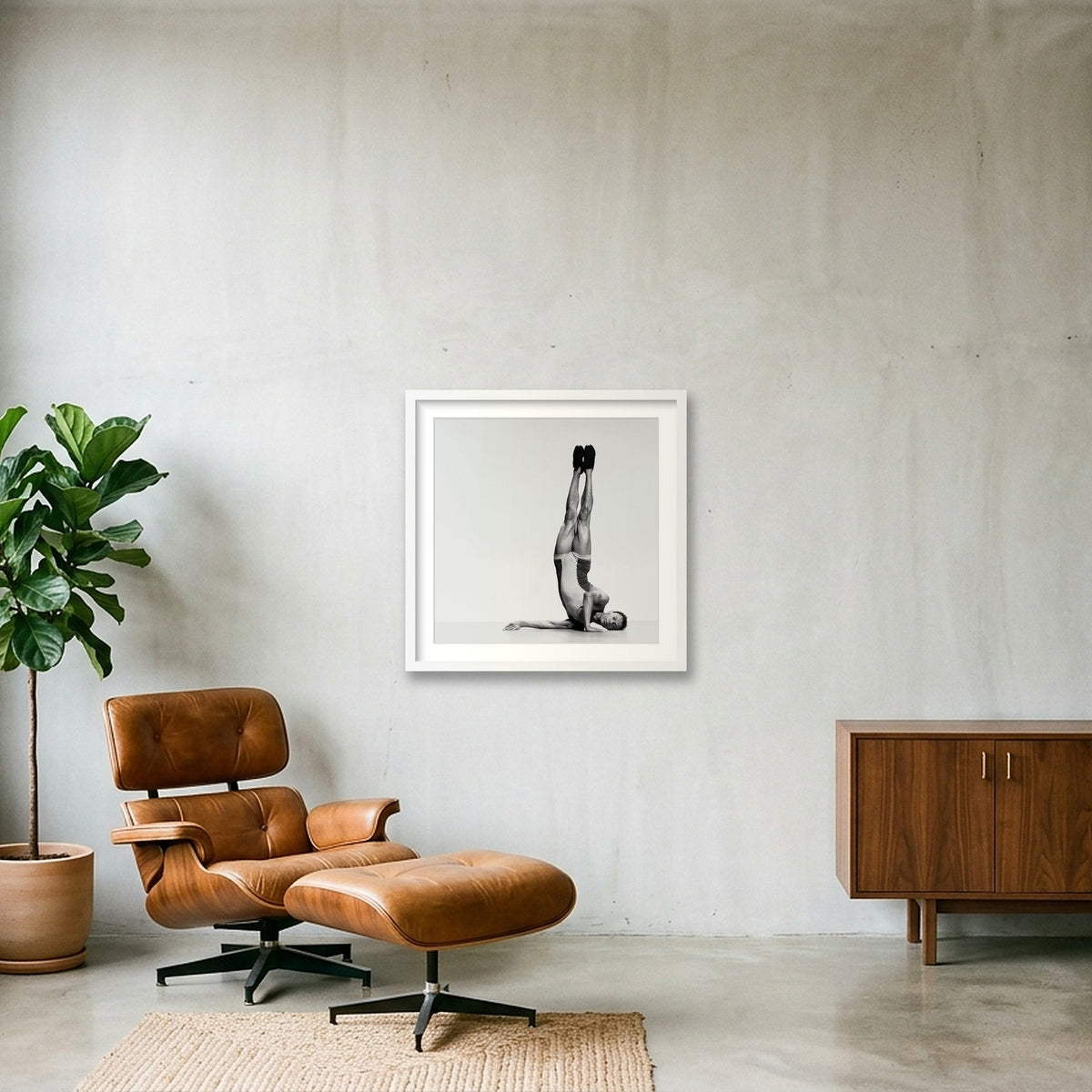 Élan Ascendant — Fine Art Dance Print (Chris Nash) — 50×50cm, 20×20" White Frame