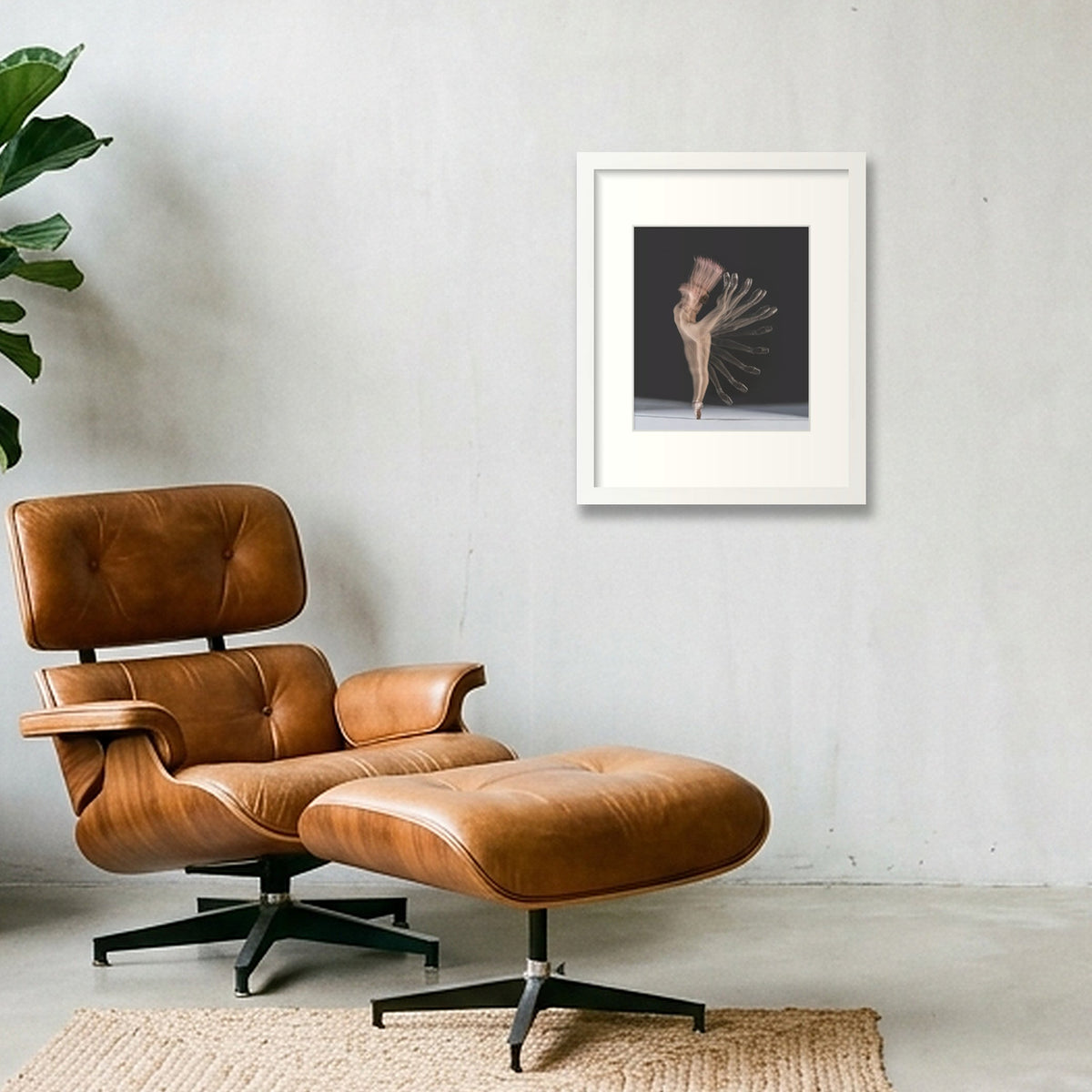 Haunting Arabesque | Dance-Art Premium Framed Print #24G — 28×35cm, 11×14" White Frame