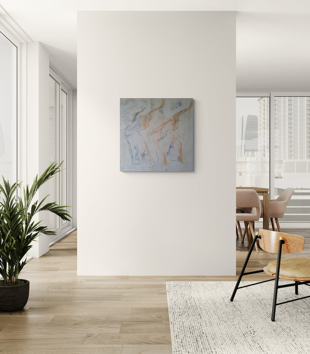 Cambrées | Original Painting by Corinne Malfreyt (80×80 cm | 31.5×31.5 in)