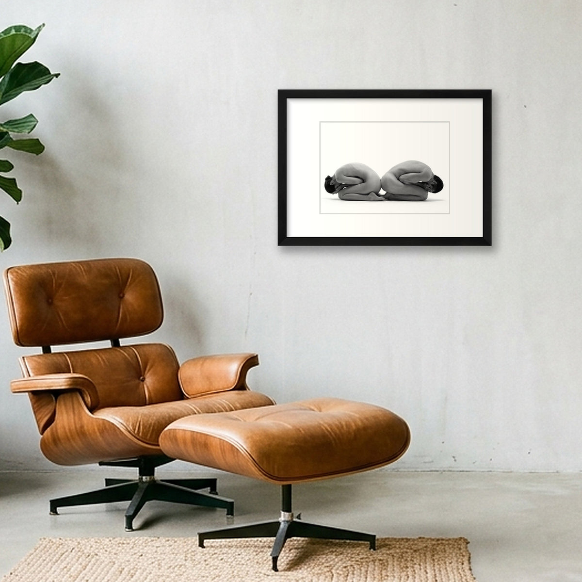 Contrapuntal Bodies | Fine Art Nude Framed Print #40G — A3 (42×30cm, 17×12") Black Frame