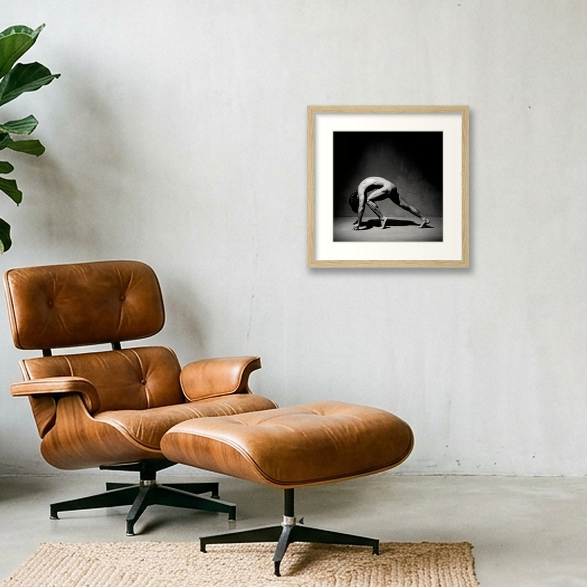 Male Arcadia | Dance-Art Premium Framed Print #37G NEW — 30×30cm, 12×12" Oak Frame